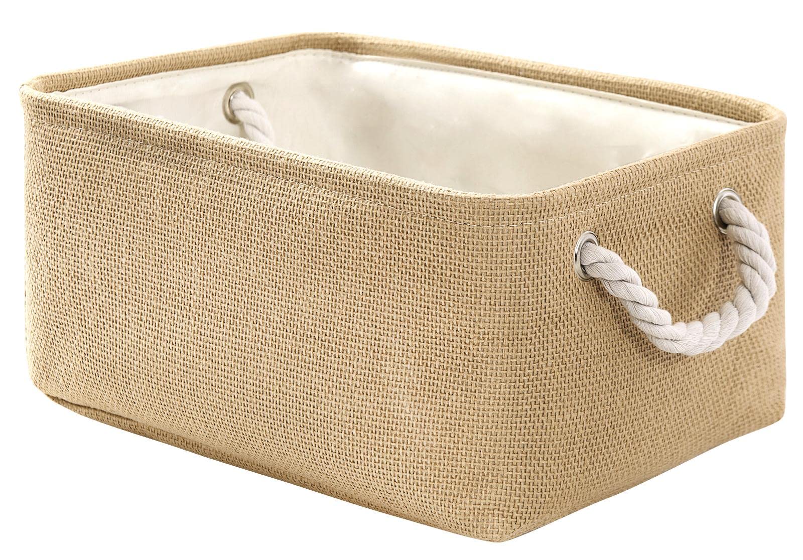 TheWarmHome Storage Basket for Organizing - 15.7x11.8x8.2 inch Large 3 Pack Collapsible Storage Bins for Shelves, Fabric Storage Cubes for Gift Closet Linen Organization (White & Grey)