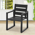 Cozyman Patio Table and Chairs Set, HDPS Outdoor Dining Set for 6, Patio Furniture for Deck, Poolside, and Backyard, Black