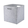 Parker Baby Felt Foldable Storage Cube - 13 Inch Nursery Cubby Bin for Cube Organizer, Closet Organizers and Storage Toy Bin, Rope Baskets Bins for Toy’s Storage - Oatmeal